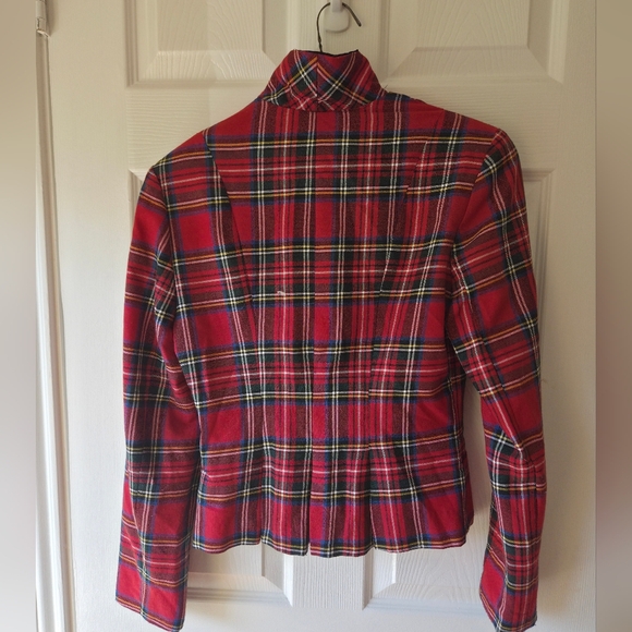 Moda International Red Plaid Jacket 4 - Picture 7 of 7